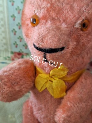画像6: アンティークJPMピンク小さなテディベア