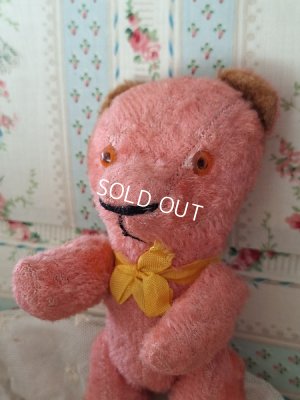 画像7: アンティークJPMピンク小さなテディベア
