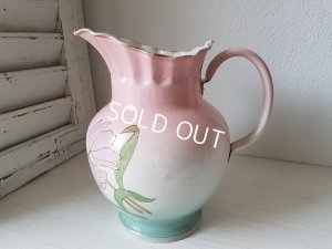 画像3: ホーローアールヌーボー花柄ピッチャー