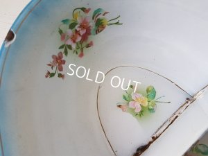 画像3: Japy社ホーローすみれ柄持ち手付ベイスン