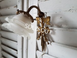 画像3: リボン装飾ローズシェードウォールランプ