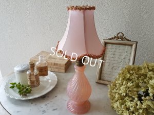 画像2: ピンクオパリンガラステーブルランプ