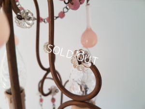画像18: ピンクオパリンガラスシャンデリア