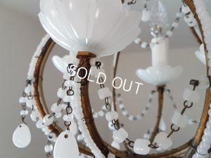 画像3: ホワイトオパリンガラスシャンデリア