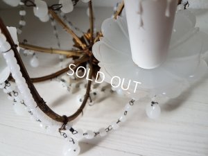 画像6: ホワイトオパリンガラスシャンデリア