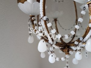 画像10: ホワイトオパリンガラスシャンデリア