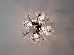 画像16: ホワイトオパリンガラスシャンデリア