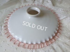 画像4: ピンクリムフリルガラスランプシェード