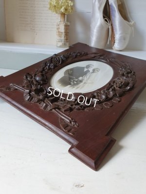画像5: アンティークリボンと花のレリーフフォトフレーム