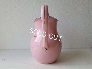 画像2: アンティークピンクホーローピッチャー&ベイスン