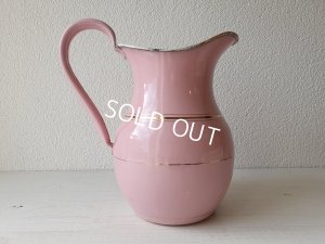 画像3: アンティークピンクホーローピッチャー&ベイスン
