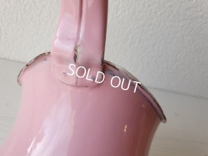 画像6: アンティークピンクホーローピッチャー&ベイスン