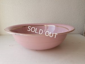 画像10: アンティークピンクホーローピッチャー&ベイスン