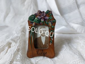 画像2: モシュリンヌすみれ柄小さなフォトスタンド