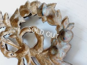 画像12: アンティークローズとリボンの装飾パーツ