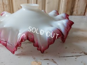 画像7: アンティークオパールセントガラスランプシェード