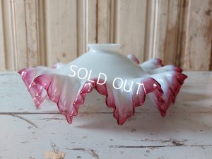 画像6: アンティークオパールセントガラスランプシェード