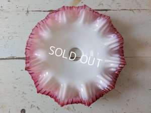 画像13: アンティークオパールセントガラスランプシェード