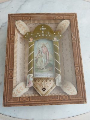 画像3: アンティークフレーム付エンジェル装飾