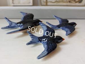 画像6: 陶器ツバメ3羽セット