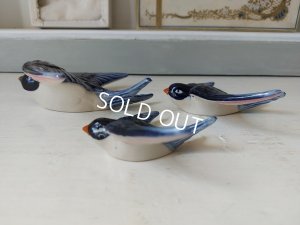 画像7: 陶器ツバメ3羽セット