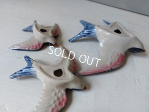 画像11: 陶器ツバメ3羽セット