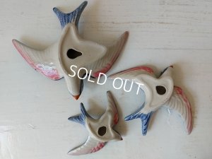 画像12: 陶器ツバメ3羽セット