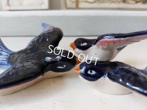 画像5: 陶器ツバメ3羽セット