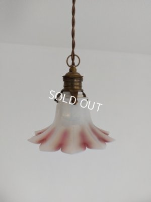 画像2: アンティークオパールセントガラスランプシェード