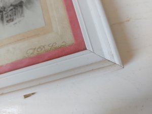 画像7: アンティーク白いフォトスタンド