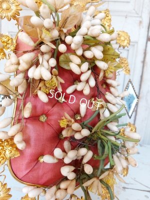 画像5: アンティークワックス付きグローブドマリエクッションスタンド