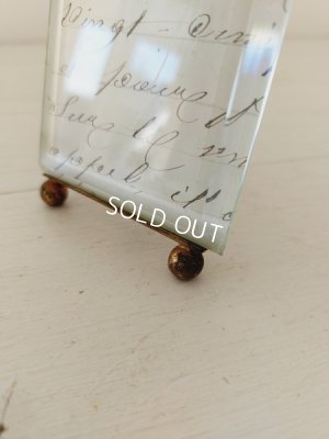 画像7: アンティーク厚ガラスリボンフォトスタンド