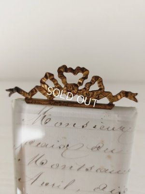 画像8: アンティーク厚ガラスリボンフォトスタンド