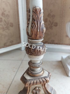 画像2: アンティークウッドキャンドルスティック