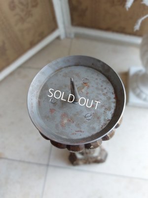 画像7: アンティークウッドキャンドルスティック