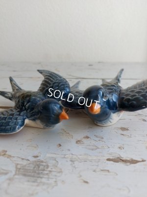 画像8: アンティーク陶器ツバメセット