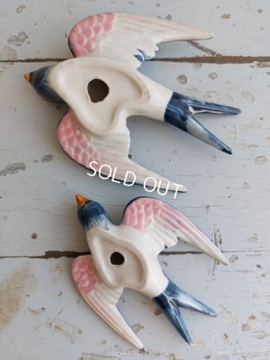 画像6: アンティーク陶器ツバメセット