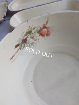 画像27: BFアンティークホーロー野ばら柄ウォッシュセット