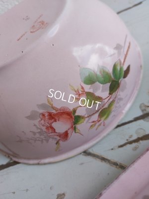 画像30: BFアンティークホーロー野ばら柄ウォッシュセット