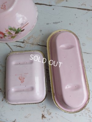 画像33: BFアンティークホーロー野ばら柄ウォッシュセット