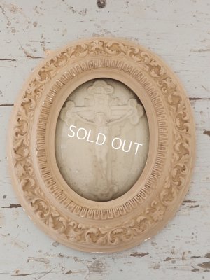 画像2: アンティークボウルガラス石膏フレーム