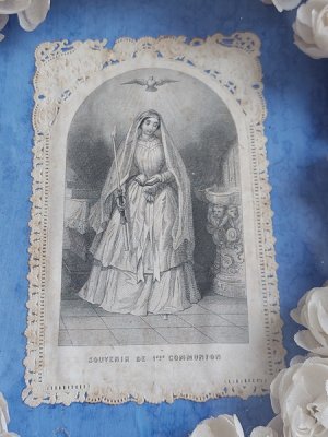 画像20: アンティークコミュニオン花冠フレーム