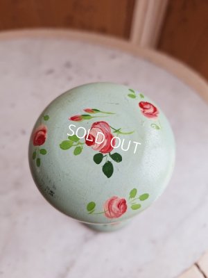 画像2: アンティークローズ柄手描きハットスタンド