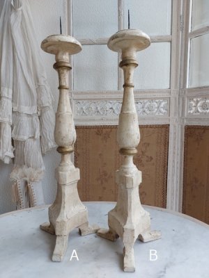 画像5: アンティークウッドキャンドルスティック