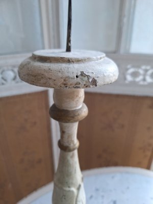 画像10: アンティークウッドキャンドルスティック