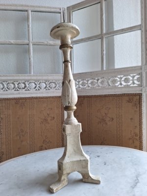 画像9: アンティークウッドキャンドルスティック