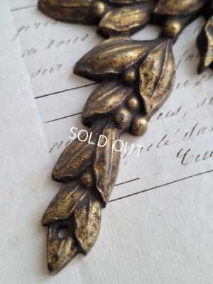 画像7: アンティークリースとリボンの装飾パーツ