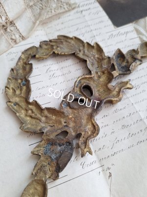 画像5: アンティークリースとリボンの装飾パーツ