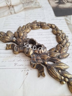 画像4: アンティークリースとリボンの装飾パーツ