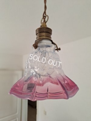 画像2: アンティークオパールセントガラスランプシェード